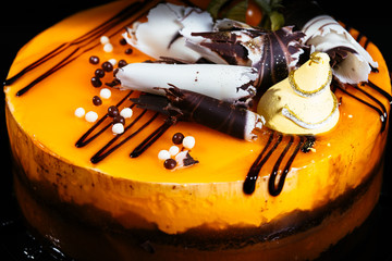 Wall Mural - Chocolate and orange cake