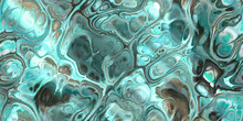 Turquoise Brown Marbled Seamless Tile