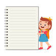 © Colorfuel Studio - happy cute little kid girl notebook template
