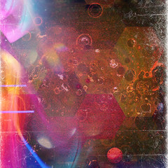 Poster - Grunge style textured vintage concept background with dark colors.