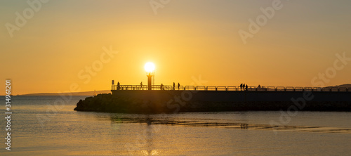 sunset at the port of portixol