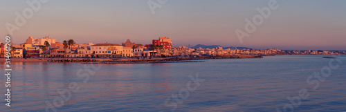 sunset at the port of portixol