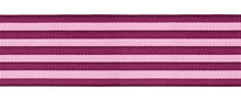 Ribbon Closeup With Red And Pink Stripes On A White Background
