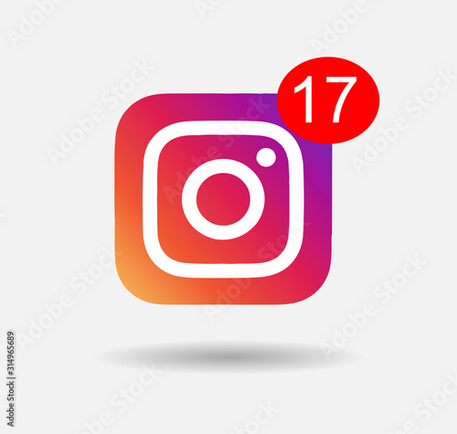 instagram icon. instagram logo . instagram vector vector de Stock