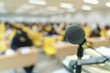 © bonnontawat - Microphone at lecture room or study classroom