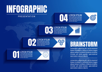 Wall Mural - infographic business data, process chart design template for presentation. abstract timeline elements, vector illustration, EPS10.