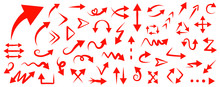 Red Arrow Pointer.  Arrow Web Icon. Arrow Flat