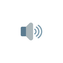 High Volume Flat Vector Icon. Isolated Speaker Sound Volume Emoji Illustration