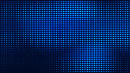 Wall Mural - Dot blue pattern screen led light gradient texture background. Abstract  technology big data digital background. 3d rendering.