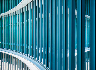 Fototapete - Architecture detail Glass wall Modern building exterior Abstract background