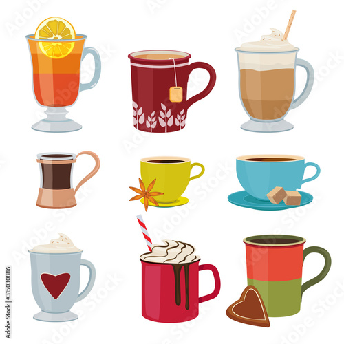 Hot Drinks Warm Mugs Tea Coffee Cocoa Mulled Wine Vector Collection Cartoon Pictures Illustration Winter Hot Cocoa Warm Coffee Or Chocolate Buy This Stock Vector And Explore Similar Vectors At Adobe The hot cocoa mugs is a den item. adobe stock