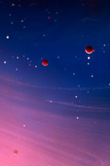 Wall Mural - macro photograph, colorful space and planets abstract background