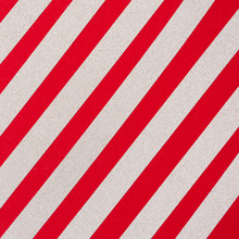 Silver Glitter Diagonal Stripes On Red Background. Holiday Pattern