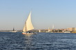 Traditional Felucca Sailing Boat on the River Nile in Egypt