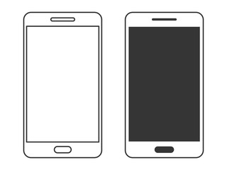 Wall Mural - set of smartphone icons isolated - vector