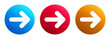 Next arrow icon premium trendy round button set