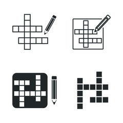 Fototapete - crossword icon template color editable. crossword symbol vector sign isolated on white background illustration for graphic and web design.