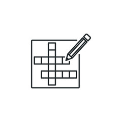 Poster - crossword icon template color editable. crossword symbol vector sign isolated on white background illustration for graphic and web design.