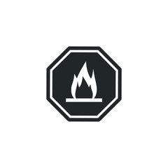 Aufkleber - danger warning icon template color editable. danger warning symbol vector sign isolated on white background illustration for graphic and web design.
