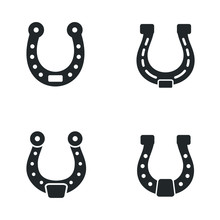 Horseshoe Icon Template Color Editable. Horseshoe Symbol Vector Sign Isolated On White Background Illustration For Graphic And Web Design.