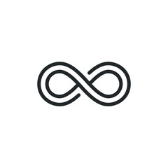 Aufkleber - Infinity icon template color editable. eternity Premium quality symbol vector sign isolated on white background illustration for graphic and web design.