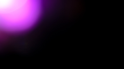 Canvas Print - purple flare on a black background. light for design