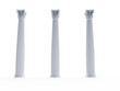3d rendered object illustration of an abstract white column
