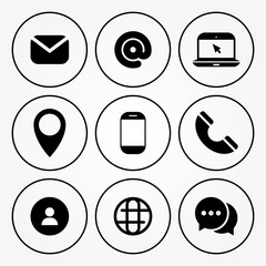 Contact Us Flat Icon. Vector 