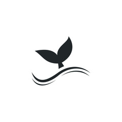 Aufkleber - whale tail  template color editable. whale tail symbol vector sign isolated on white background illustration for graphic and web design.