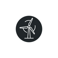 Wall Mural - wind power icon template color editable. wind turbine symbol vector sign isolated on white backgroun