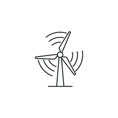 Wall Mural - wind power icon template color editable. wind turbine symbol vector sign isolated on white backgroun