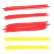 © 3dwithlove - Yellow vector highlighter elements set. Yellow marker text selection