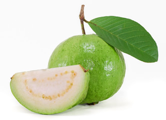 Guava fruit isolated on white background