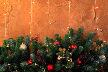 Wall Mural - christmas decorations of  Christmas tree .