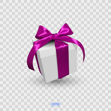 Gift Box With Purple Bow