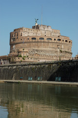 Wall Mural - Rome view from the bridge over the Tiber river - Rome - Italy