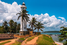 White Lighthouse In Fort Galle