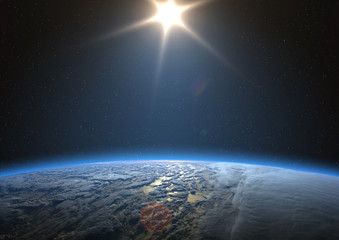 Wall Mural - earth observation from the space.