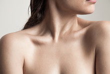 Close Up Of Woman Neck And Shoulders Natural Beauty Skin