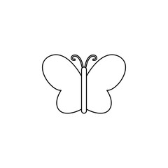 Poster - Butterfly color icon. Simple thin line, outline vector of boho icons for ui and ux, website or mobile application