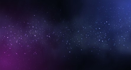 Wall Mural - vector illustration of cosmos space background with starry sky, star massive in deep cosmos in blue 