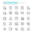 Collection of accounting related line icons. 48x48 Pixel Perfect. Editable stroke