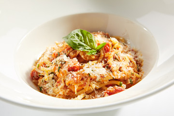 Poster - Classical Italian Spaghetti with Tomatoes, Tomato Sauce and Parmesan