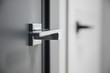 canvas print picture - Metal doors knob handle on modern interior