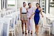 © AS Photo Family - Three african woman in dress posing at restaurant.