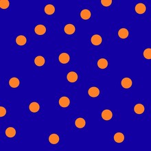 Blue And Orange Polka Dots