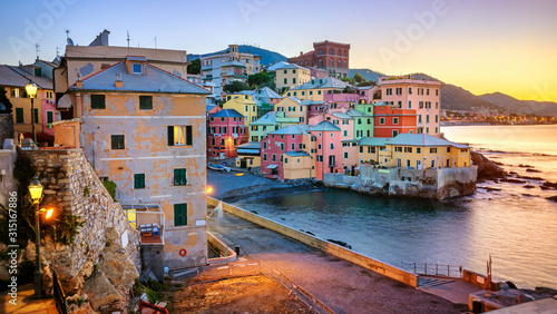 Cuadros en Lienzo Boccadasse, an old neighbourhood of Genoa city, Italy