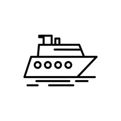 Sticker - boat yacht transport linear design