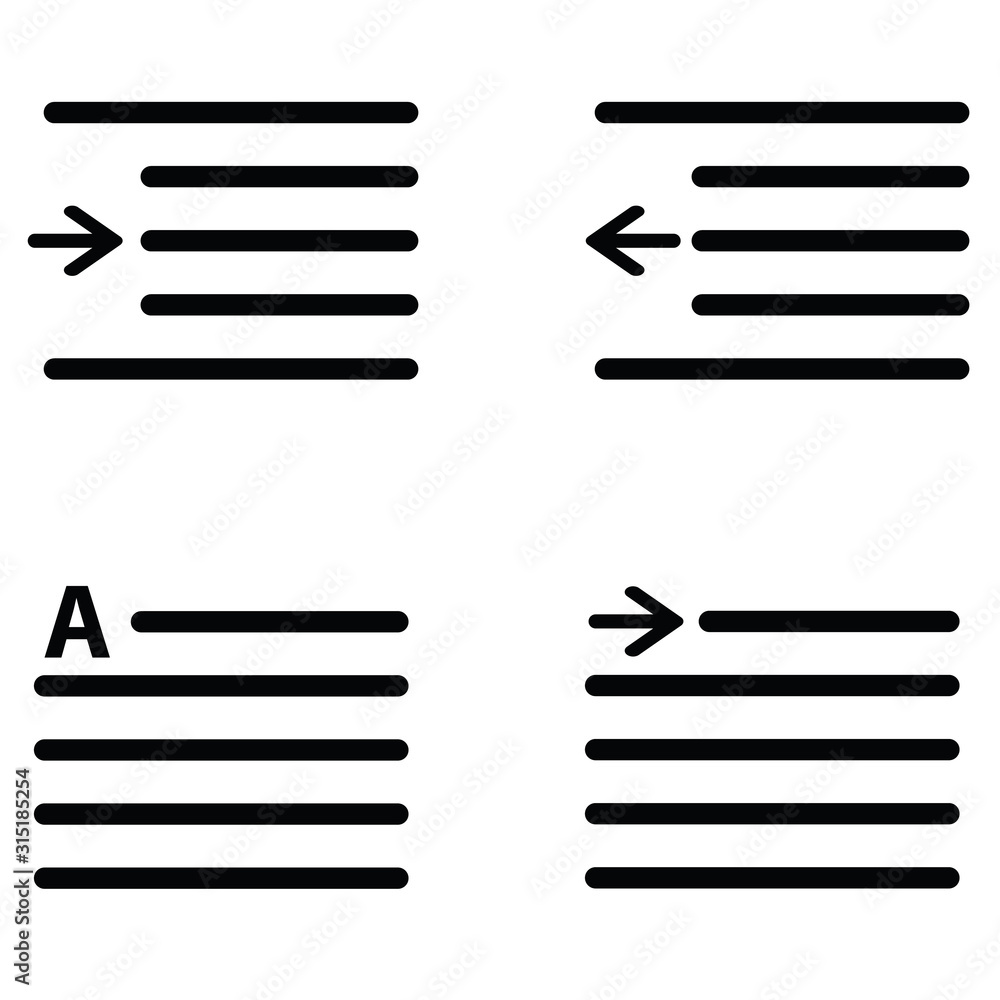 text positions icon. Text edit icon set. alignment-page, text ...