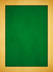 Wall Mural - Elegant Rich Gold Parchment. Rich Green Textured Frame. Portrait Orientation.